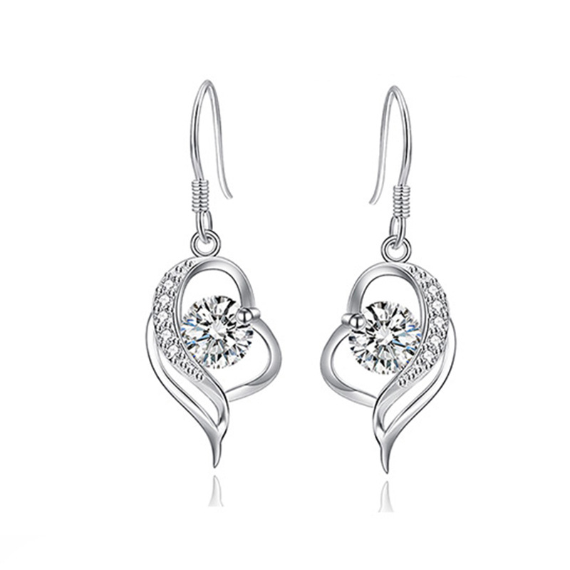 925純銀鑲鋯鉆耳環女長版氣質韓國高級感網紅法式耳飾