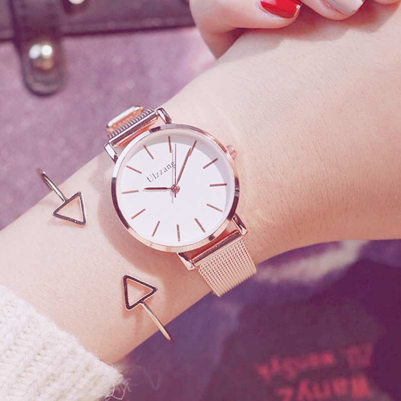 【OL小資氣質女錶】【米蘭鋼絲錶帶】ulzzang韓版時尚百搭小資氣質米蘭鋼絲帶女手錶