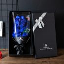 【18朵保鮮永生花束】【雅黑禮盒】經典濃情純手工製日式18朵永生保鮮香皂玫瑰花束禮盒
