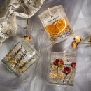 【果凍蠟精油香氛蠟燭】【內含永生花金箔】【多香型】浪漫時光果凍蠟永生花玫瑰血橙薰衣草金箔精油香氛蠟燭